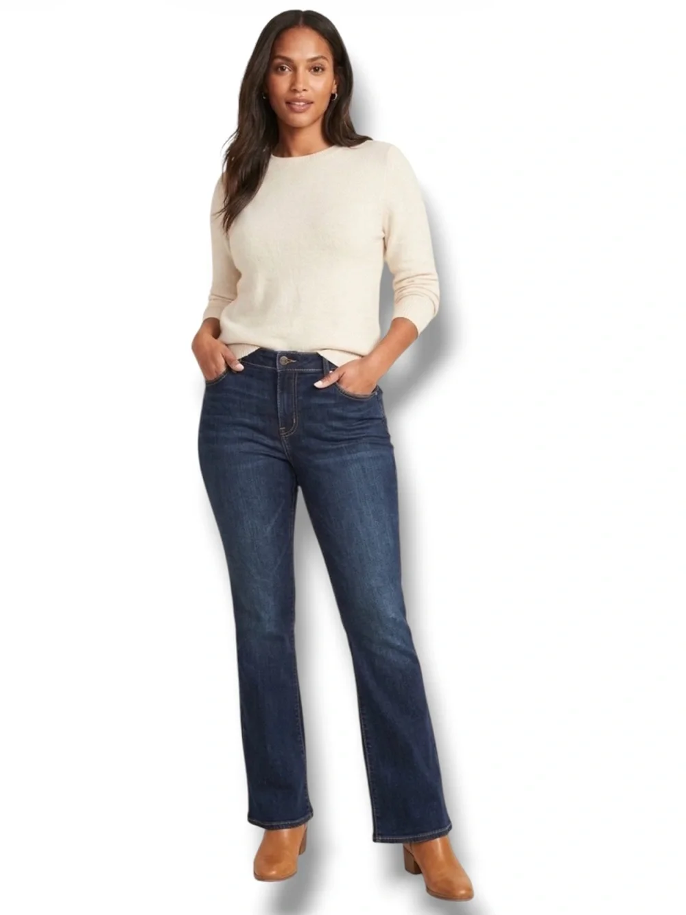 Old Navy The Flirt Bootcut Jeans - Dark Wash 16 Long - Picture 9 of 9